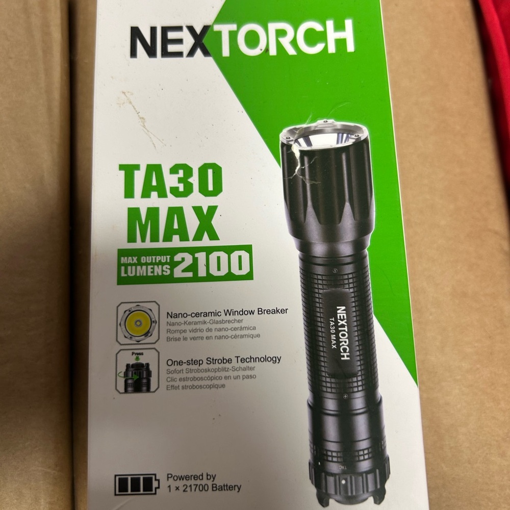 NexTorch TA30 MAX 2100 lumen Tactical Flashlight - Black